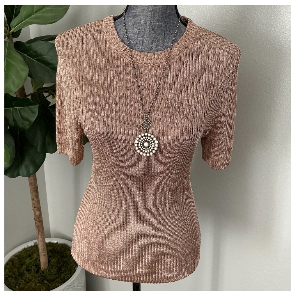 H&M Metallic Rib Knit Top - Picture 4 of 10